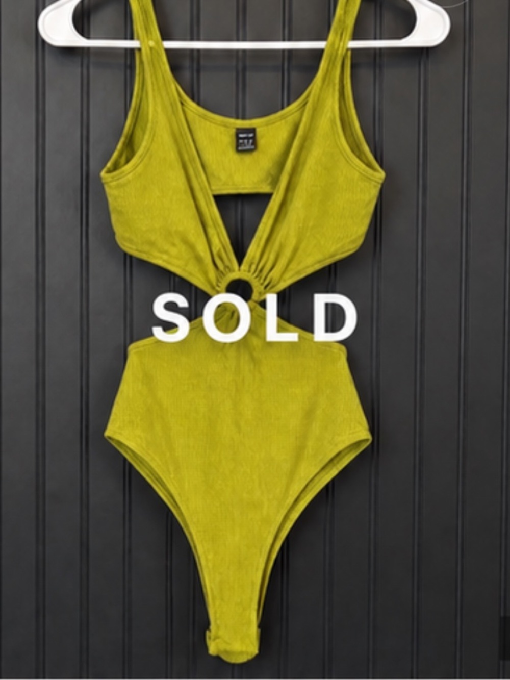 Green O-ring Detail Cutout Bodysuit